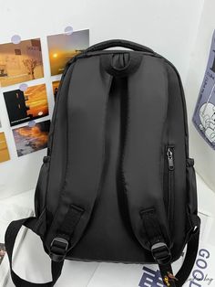 BirdinBag - Premium Star Pattern Student Backpack with Stylish and Spacious Design Black Rectangular Study Backpack, Black Backpack With Zipper Closure For Study, Black Backpack With Adjustable Strap For Study, Functional Black Backpack For Study, Functional Black Bag For Study, Junior High School, Student Backpacks, Word Wrap, Star Pattern