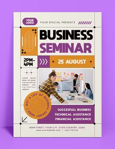 a flyer for a business seminar