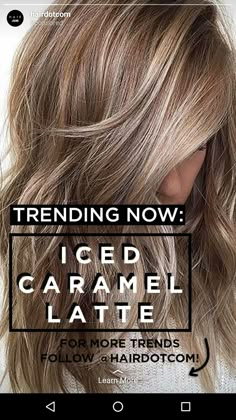 Iced Caramel Latte, Hairstyles Beach, Beach Hairstyles For Long Hair, Gorgeous Hair Color, Hair Styles Color, Caramel Latte, Caramel Highlights, Blonde Hair Shades, Hair Affair