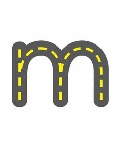 the m is for road with yellow lines