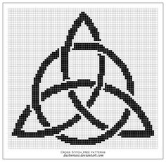 a cross stitch pattern with three intertwined circles