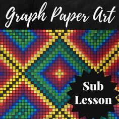 a book cover with the title graph paper art sub lesson