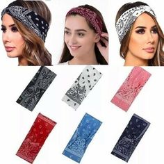 3 Pack Bandana Print Turban Headband Hairband Hair Wrap Twisted 4" Yoga Fitness | eBay Headband Elastic, Pilates Gym, Bandana Headband, Second Choice, Sports Headbands, Turban Headband, Turban Headbands, Floral Headbands, Bandana Print