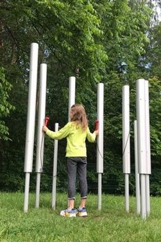 Single or Sets of Tubular Bells | Outdoor Instruments Musical Playground, Outdoor Music Area, Outdoor Musical Instruments, Sensory Gardens, Childrens Garden, Tubular Bells, Adult Playground, Music Garden, Museum Ideas