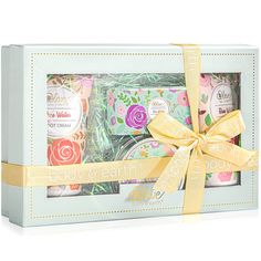 PRICES MAY VARY. Self-Care gift Set: Including 4 travel-size products rose water scented hand cream, rose water scented foot cream, rose water scented soap, and candle. It is vital to take a moment from the hustle and bustle of everyday life to better your mind and body For All Skin Types: Pure natural vegetal extracts, non-greasy formula absorbs quickly and feels comfortable all day, works well for all skin types. Especially suitable for dry, water shortage, dry lines, and present yellow skin S Hand Cream Gift Set, Gift Set Packaging, Hand & Foot Cream, Lotion Gift, Gift Boxes For Women, Holiday Beauty, Bath Gift, Spa Gifts Set, Skincare Gift Set