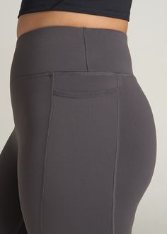 About Our Tall Leggings with Pockets One word: pockets. Not only are these leggings for tall women long enough to go past your ankles, but they also provide the perfect blend of style and function, with a convenient side panel pocket where you can stash your phone or credit card. Leggings are a staple in every woman’s wardrobe – whether you’re out for a jog, running around town or working from home, they go with absolutely everything. And now, you won’t have to deal with lengths that are too sho Tall Leggings, Leggings With Pockets, Womens Leggings, Clothes Shopping, Ashley Stewart, Pocket Leggings, Elastic Waist Pants, Tall Women, One Word