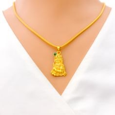 This majestic pendant, crafted from 22k gold and weighing 5.0 grams, radiates with a glowing yellow gold finish, featuring a beautifully detailed depiction of Lord Krishna. With a pendant length of 1.2 inches, it stands as a significant symbol of wisdom, love, and divine joy. Ideal for devotees and admirers of exquisite craftsmanship, this Krishna pendant adds a touch of celestial glow and majestic beauty to any ensemble, reflecting spiritual significance and timeless elegance. PRODUCT DETAILS G Festive Gold Temple Necklace With Locket, Festival Gold Plated Temple Pendant Necklace, Gold-plated Temple Necklace Pendant For Festivals, Gold Plated Temple Necklace Pendant For Festivals, Gold Pendant Temple Necklace For Diwali, Festive Gold Amulet Jewelry, Ceremonial Spiritual Yellow Gold Temple Necklace, Gold Temple Necklace With Round Pendant For Festivals, 22k Gold Temple Necklace With Locket Pendant