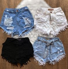 Ripped Jeans Style, Cute Pants, Trendy Fashion Tops, Causual Outfits, Cute Jeans, Teenager Outfits, Short Jeans