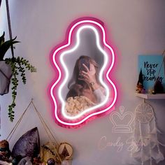 Welcome to Candyledneonsign Shop! Build Your Pink Dream, and Make It!  For custom neon signs, feel free to check out our home page for more ideas at: https://candyledneonsignshop.etsy.com Candyledneonsign Neon sign: Wave Neon Mirror  【Size option-WxH】 :  8x12in(20x30cm)  10x16in(26.55x40cm)  13x20in(32.5x50cm) 15x24in(39x60cm) 18x28in(45x70cm)  20x31in(52x80cm) 23x35in(58x90cm) 25x39in(64.5x100cm)  28x43in(70.5x110cm) (Custom size accepted) 【Color options】 :  cool white, warm white, hot pink, so Y2k Mirror, Mirror Neon Sign, Decor Beauty Salon, Beauty Office, Neon Mirror, Wave Mirror, Salon Mirror, Salon Mirrors, Neon Wall Art