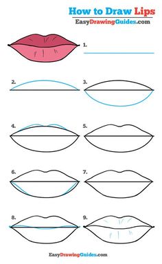 how to draw lips with easy step by step instructions for kids and beginners in this video, you will learn how to draw