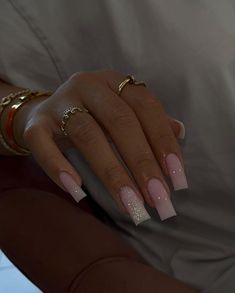 Her Nails, Bling Acrylic Nails, Pink Acrylic Nails, Square Acrylic Nails, Classy Nails, Best Acrylic Nails, Long Acrylic Nails, Cute Acrylic Nails, Holiday Nails