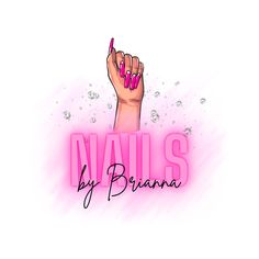 nails by branna logo with pink nail polish