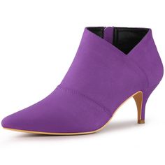 Wearing a pair of pointed-toe ankle boots can make you more elegant, and the ankle boots are easy on and off, which makes them more convenient in your daily life. They are well paired with jeans, a dress, or a coat and they are perfect for Working, Shopping, and Party. Faux-suede vamp, more textured. Classical Pointed Toe, retro, and fashionable. Halloween Costume Boots, Cutout Ankle Boots, Size Chart In Inches, Pointed Toe Ankle Boots, Cutout Style, Heel Stretch, Fall Boots, Shopping Party, Womens Stilettos