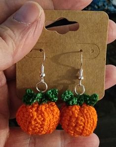 Darling pumpkin shaped earrings! These are perfect for Halloween! Crochet Earrings Halloween, Orange Dangle Earrings For Halloween, Cheap Spooky Orange Earrings, Cute Orange Halloween Earrings, Jack O Lantern Earrings, Diy Tie Dye Techniques, Dye Techniques, Diy Tie, Tie Dye Techniques