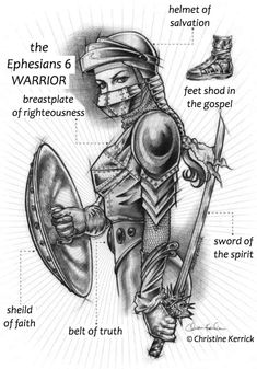 really Full Armor Of God Woman Tattoo, Armour Of God Tattoo For Women, Christian Symbols And Meanings, Armor Of God Tattoo For Women, Armour Of God Tattoo, Christian Tats, Prayer Drawing, Armor Of God Tattoo, Worshipping God