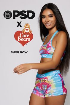 Care Bear Alert! Just released the officially licensed Care Bears x PSD Collection on the site! Checkout the new styles in our Women’s Collection now! Baddie Mentality, Pastel Tattoo, Baddie Clothes, Orange Bridesmaid, Bff Outfits, Gym Girl, 2000s Fashion Outfits