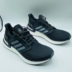 Adidas Ultraboost 20 Sneakers Brand New Without Box Men Size 8 Black Custom Sneakers With Air Max Cushioning For Jogging, Adidas Running Shoes With White Sole And Laces, Adidas Lace-up Running Shoes With Boost Midsole, Black Low-top Training Sneakers, Black Low-top Sneakers For Training, Black Lace-up Custom Sneakers For Training, Black Lace-up Training Sneakers, Adidas Running Shoes With Boost Midsole And White Sole, Adidas Lace-up Sneakers For Running Errands