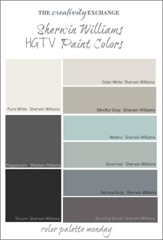 the color scheme for sherylin williams's hgt paint colors on an iphone