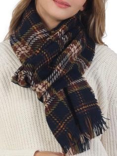 100% Polyester Multi-color Plaid Scarf 📦 Free standard shipping on orders $150 or more 🛍️ Free in-store pick up at La Grange