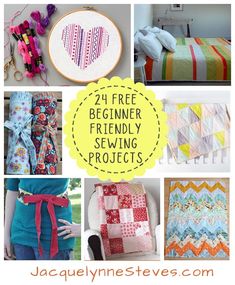 free sewing projects for beginners to sew on the front and back of their bedspreads