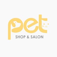 the logo for pet shop and salon, with a cat's face on it