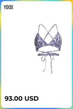 synthetic jersey, no appliqués, floral-print, unlined, stretch, triangle bikini , Color: Bright blue , Size: 6 New Sign, Bright Blue, Isabel Marant, Floral Print, Size 6, Floral, Blue, Color, Design