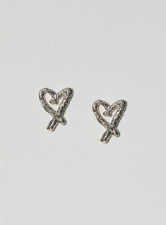 PAR ICI Heart Studs Drawn Heart, Heart Studs, Thank You Notes, Heart Jewelry, 22k Gold, Jewelry Earrings Studs, Gold Vermeil