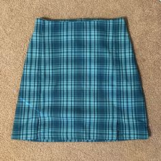 Blue Plaid Mini Skirt, Brandy Melville, Fits Xs/S, Never Worn Nwt, Very Soft And Flattering, Preppy Blue Mini Length Skirt For School, Light Blue Fitted Mini Skort, Fitted Light Blue Mini Skort, Light Blue Fitted Short Skirt, Fitted Light Blue Mini Skirt, Fitted Short Light Blue Skirt, Blue Stretch Skort For School, Light Blue Fitted Mini Skirt, Blue Pleated Skort Fitted