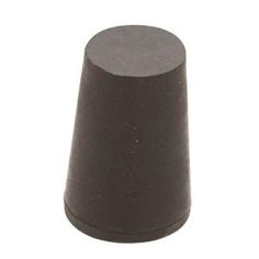 a black plastic cone on a white background