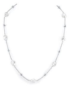 PRICES MAY VARY. Designer necklace with 7-8mm diameter white Keshi cultured pearls. Can be worn on any occasion, whether formal evening event or everyday casual. ✦ TOP QUALITY JEWELRY ✦ Handpicked, real pearls with thick and iridescent nacre. The pearls are mounted on the finest .925 Sterling Silver chain. ✦ PERFECT FOR GIFTING ✦ These elegant gemstones make the perfect gift for Mother's Day, Valentine's Day, Christmas, Hanukkah, Birthdays, June Birthstone, Engagement Cheap Diamond Rings, Pearl Strands Necklace, Silver Pearl Necklace, Designer Necklace, Cultured Pearl Necklace, Christmas Hanukkah, June Birthstone, Real Pearls, Latest Jewellery