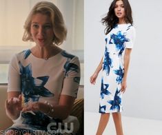 Petra Solano Fashion, Clothes, Style and Wardrobe worn on TV Shows | Shop Your TV Floral Mesh Dress, Worn On Tv, Rose Print Dress, Clothes Style, Floral Blue Dress, Floral Jumpsuit, Wiggle Dress