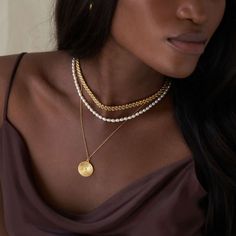 Texture Chain Necklace- Gold Vermeil Luna Fashion, Safety Policy, Chain Necklaces, Timeless Jewelry, Necklace Gold, Timeless Pieces, Gold Vermeil, Chains Necklace, Jewelry Box