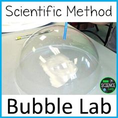 an image of a bubble lab with the words scientific method on it and a blue background