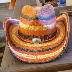 Nwt Multicolor Outback Hat, One Size Fits Most. Casual Orange Short Brim Hats, Casual Adjustable Orange Sun Hat, Casual Orange Adjustable Sun Hat, Orange Beach Hats, One Size Fits Most, Orange Beach Hat, One Size Fits Most, Orange Beach Hats One Size Fits Most, Orange Beach Hat One Size Fits Most, Multicolor Fedora Sun Hat, Orange Vacation Hat, One Size Fits Most