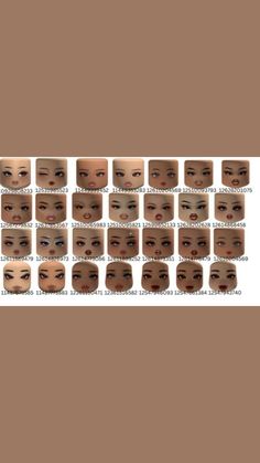 many different types of eyes and eyebrows with the same amount as shown in this image