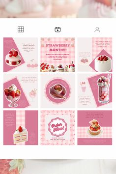 the website is designed to look like a cake shop