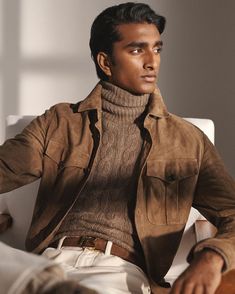 Menswear 2020, Indian Men Fashion, Ralph Lauren Menswear, Indian Man, Ralph Lauren Purple Label, Moda Vintage, Brown Jacket