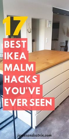 a kitchen with the words 17 best ikea miami hacks you've ever seen