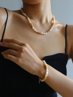 Metal: 18k Recycled Gold Plated On Brass Pearl: Natural Baroque Pearls Chain Length: 440-490mm Weight: 38g Sliver Earrings, Pearl Beaded Necklace, Enamel Earrings, Recycled Gold, Metal Earrings, Pearl Chain, Metal Necklaces, Baroque Pearls, Stone Necklace