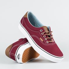 New Vans Era 59 Shoes (C&L) Port Royale/Acid Denim (Canvas And Leather) Burgundy Red Brand New In Box Size: 8.5 Womens Color: Burgundy / Port Royale/Acid Denim Vans C&L Era 59 Shoes. A Low Top Lace-Up Skate Shoe, Features Sturdy Double-Stitched Canvas Uppers, Metal Eyelets, Leather Heel Accents, Padded Collars For Support And Flexibility, And Signature Rubber Waffle Outsoles. Imported. *Bin2332* Casual Burgundy Sneakers With Contrast Sole, Casual Red Canvas Shoes, Casual Red Skate Shoes With Speckled Midsole, Vans Authentic Shoes, Vans Sk8 Mid, Platform Vans, Denim Vans, Pink Vans, Vans Era