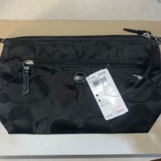 New With The Tag Included. Fell Off But I Have It. Coach Black Double Zipper Pouch Great For A Night Out Or For Some Cosmetics! Black Clutch With Zipper Pouch For Travel, Black Zipper Pouch Clutch For Travel, Black Pouch For Daily Use, Black Zipper Closure Pouch For On-the-go, Black Clutch Cosmetic Bag For Travel, Black Travel Clutch With Cell Phone Pocket, Black Clutch With Cell Phone Pocket For Travel, Black Zipper Pouch Cosmetic Bag For On-the-go, Black Pouch With Zipper Closure