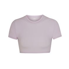 Skims Fits Everybody Super Cropped Shirt Iris Mica Size Xxs Nwt Fitted Basic Purple Top, Fitted Purple Workout Tops, Purple Fitted Short Sleeve Top, Purple Fitted Sporty Tops, Sporty Fitted Purple T-shirt, Crop T Shirt, Cropped T Shirt, Boyfriend Tee, T-shirts & Tank Tops