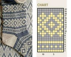 a knitted blanket with an image of a cross stitch pattern on the back and side