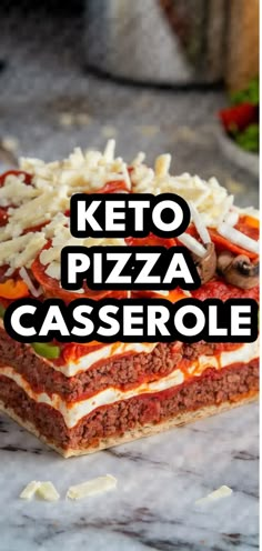 A photo of a  Keto Pizza Casserole a Cheap Keto Casserole Recipes Keto Lasagna Casserole, Easy Keto Dinner Ideas For Family, Low Carb Stuffed Pepper Casserole, Low Carb Meals With Ground Beef, Favorite Low Carb Meals, Zero Carb Meals, Carb Free Meals, Low Carb Casserole Recipes, Keto Meals Easy