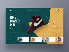 the landing page for nike blazer mid