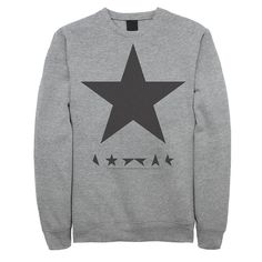 David Bowie fans will rock a laid-back vibe with this men's Black Star album sweatshirt. David Bowie fans will rock a laid-back vibe with this men's Black Star album sweatshirt. Crewneck Long sleeves FABRIC & CARE Cotton, polyester Machine wash Imported Color: Med Grey. Gender: male. Age Group: adult. Pattern: Graphic. Material: Cotton / Poly. David Bowie Blackstar, David Bowie Album Covers, Bowie Blackstar, Rock A, Black Star, Pullover Men, David Bowie, Direct To Garment Printer, Pullover Sweatshirt