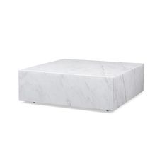 a white marble box sitting on top of a table