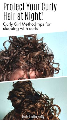 Sleep With Curly Hair, Curly Hair Care Tips, Wig Clips, How To Sleep, Naturally Curly Hair, Curly Hair Photos, Glue Tape, Hair Rinse