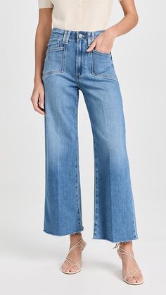 PAIGE Anessa Jeans | Shopbop Dressed To Kill, Paige Jeans, Best Mom, Jean Outfits, Wide Leg Jeans, Straight Jeans, Stretch Denim, New Arrivals, Cute Outfits