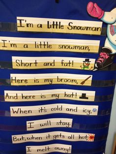 I'm a Little Snowman song for the pocket chart center @Anna Totten Totten Totten Totten Catalanotto Winter Rhymes, Snowman Song, Snowman Songs, Kindergarten Poems, Pocket Chart Center, Winter January